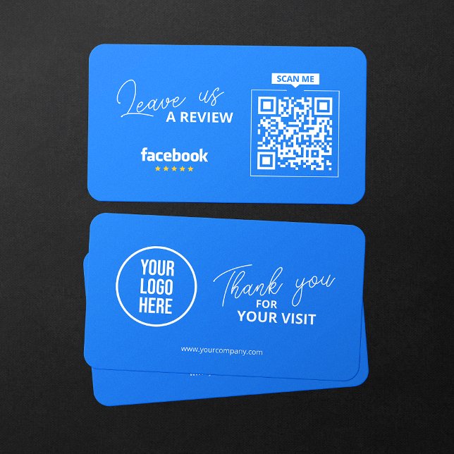 Facebook Recensioner QR-kod Länk för företagsrecen Visitkort (Skapare uppladdad)