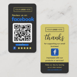 Facebook Recensionsförfrågan Träkolsgrå Skiffer Visitkort