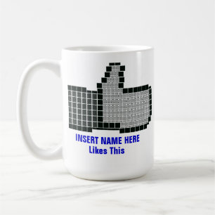 Facebook som-knapp kaffemugg