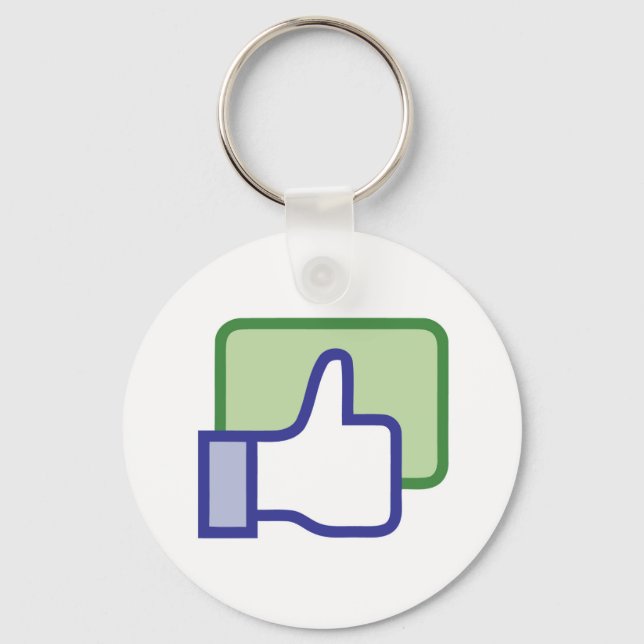 Facebook som-knapp nyckelring (Framsida)