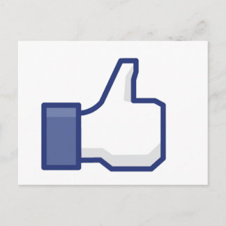 Facebook som-knapp vykort