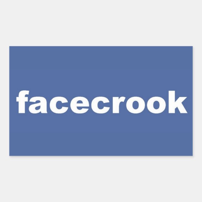 facecrook rektangulärt klistermärke (Framsida)