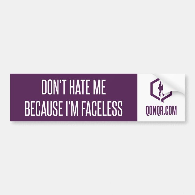 Faceless hata inte bildekal (Framsidan)