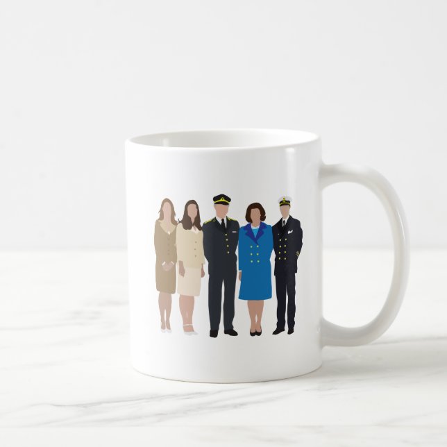 Faceless kunglig familjillustration kaffemugg (Höger)