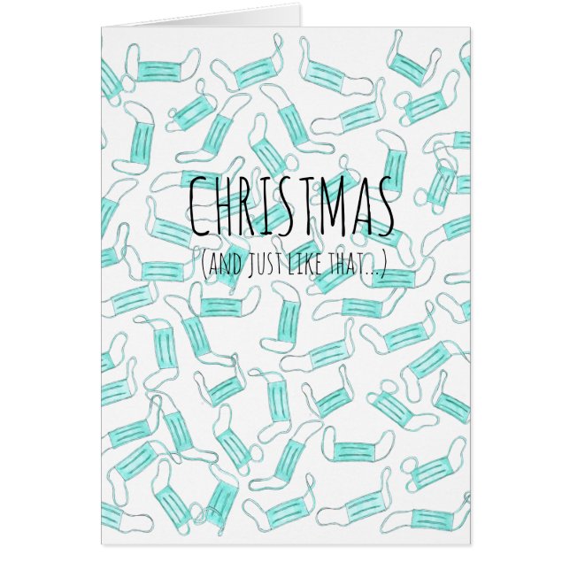 Facemask jul och precis så där hälsningskort (Framsidan)