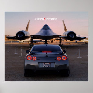"Faceoff" Nissan GT-R Startar på SR-71 Poster