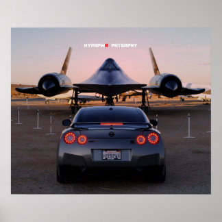"Faceoff" Nissan GT-R Startar på SR-71 Poster