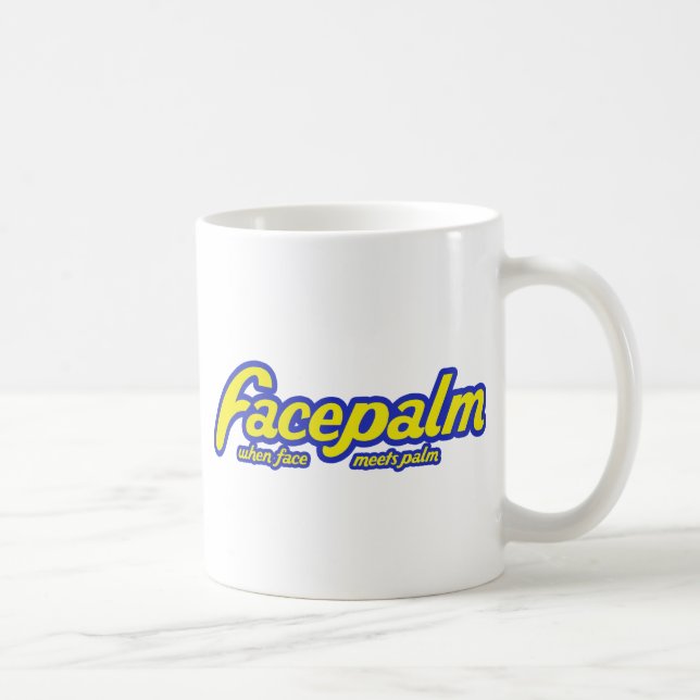 Facepalm Kaffemugg (Höger)