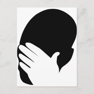 Facepalm meme vykort
