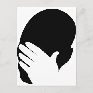 Facepalm meme vykort