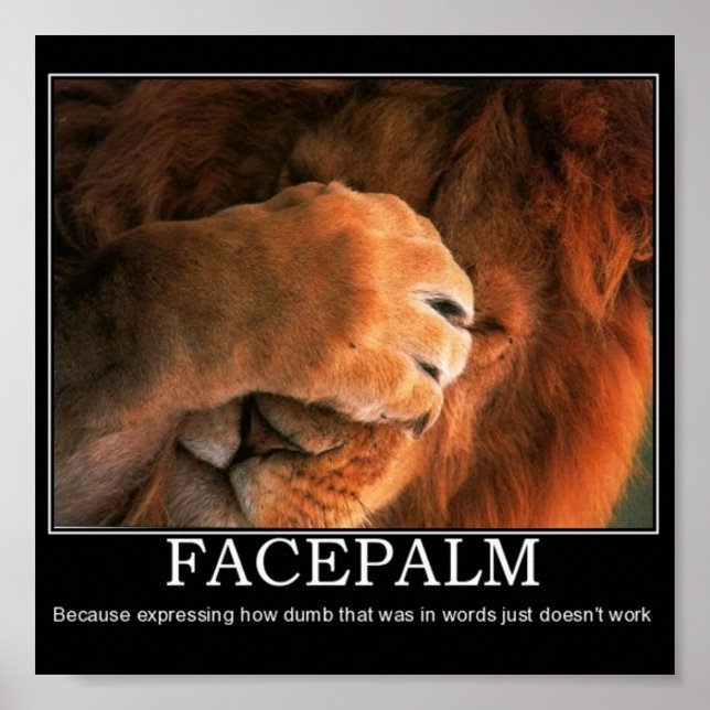 Facepalm Poster (Framsidan)