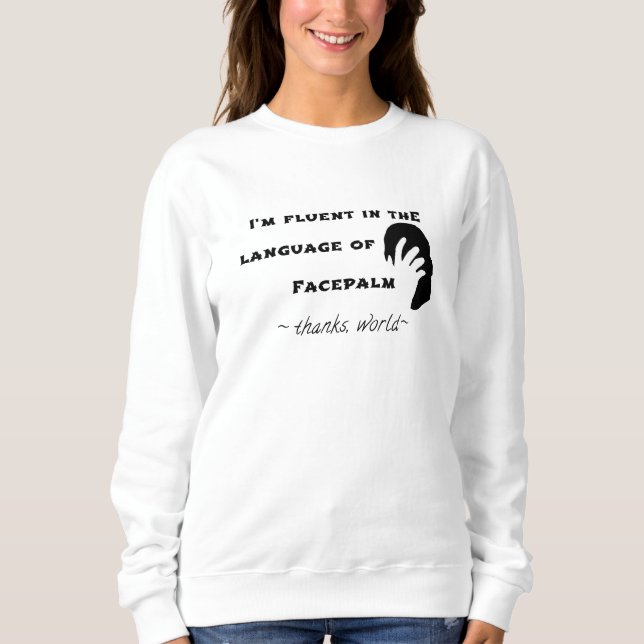Facepalms språk t shirt (Framsida)