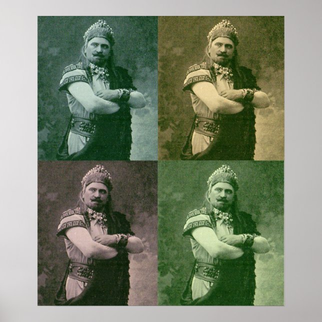 faces of 1909 crazy French opera singer Poster (Framsidan)