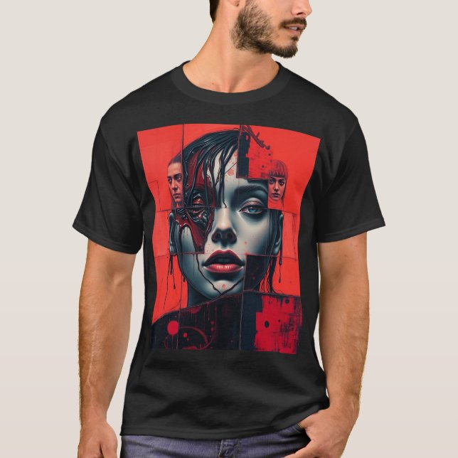 "Faces Within Faces" T Shirt (Framsida)