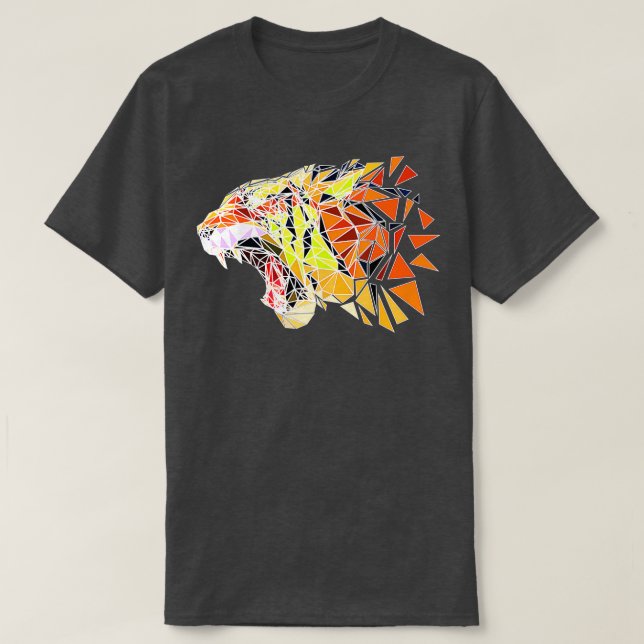 Facete Tiger Head Wildlife Wilderness Predator Bi T Shirt (Design framsida)