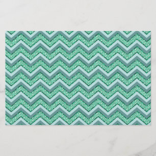 FacetEmerald Chevron Mönster Brevpapper