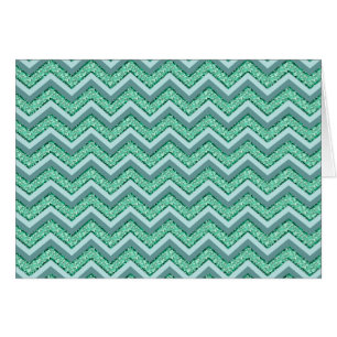 FacetEmerald Chevron Mönster Hälsningskort