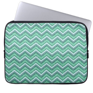 FacetEmerald Chevron Mönster Laptop Fodral