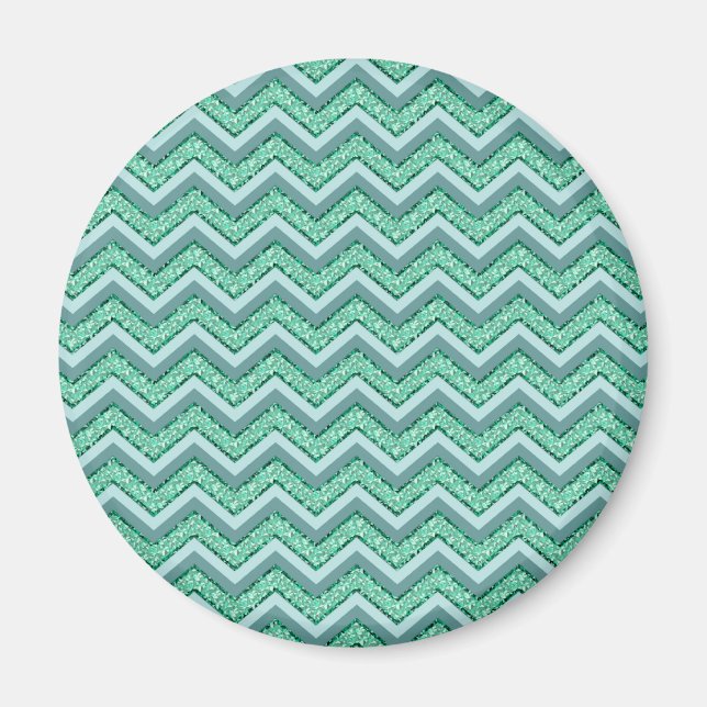 FacetEmerald Chevron Mönster Magnet (Framsidan)