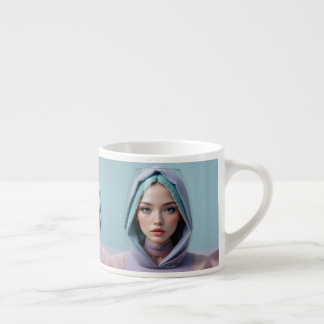 Faceterad Sand Art Woman Espressomugg