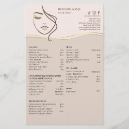 FACIAL TREATMENTS Beauty Salon flyer