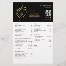 FACIAL TREATMENTS Beauty Salon flyer