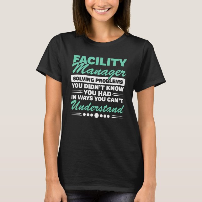 Facility Manager Job Maintenance Employee Professi T Shirt (Framsida)