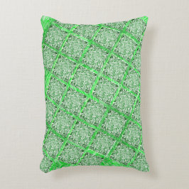 Fack, falsk bricka, falsk lövning av grönt prydnadskudde