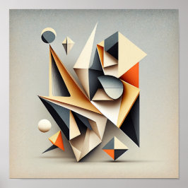 "Fack ’n saker’ - Abstrakt Digital Art Poster