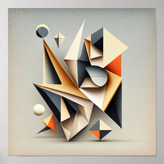 "Fack ’n saker’ - Abstrakt Digital Art Poster