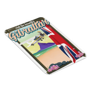 Fackaffisch i Gibraltar Travel Magnet