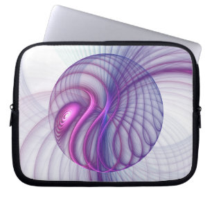 Fackal Abstrakt Fractal Art Rosa, Rörelser Laptop Fodral