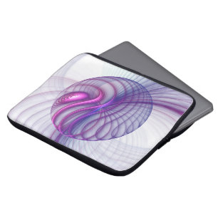 Fackal Abstrakt Fractal Art Rosa, Rörelser Laptop Fodral