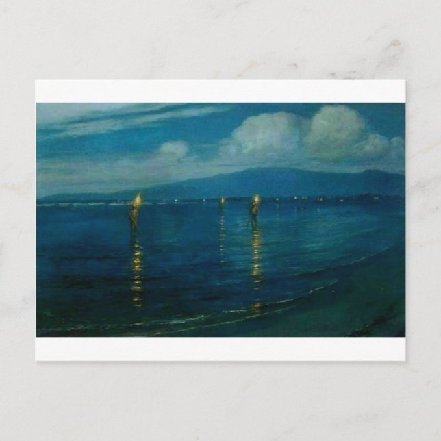 Fackel Fiskare, Waikiki Vykort (Framsida)