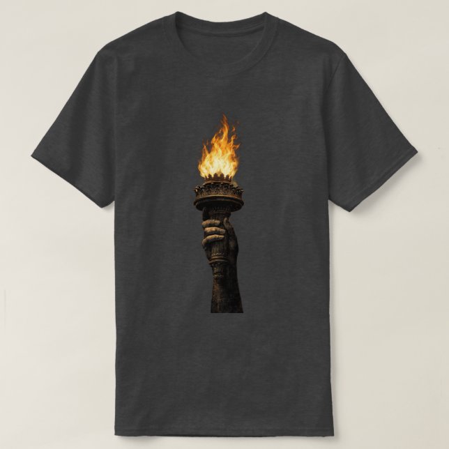 Fackel Frihetsgudinnan T Shirt (Design framsida)