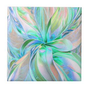 Fackel Pastel Färg Fractal Ceramic Tile Kakelplatta