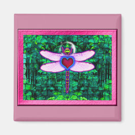 Fackelramad "Crackel Framed Dragonfly"-pipa Magnet