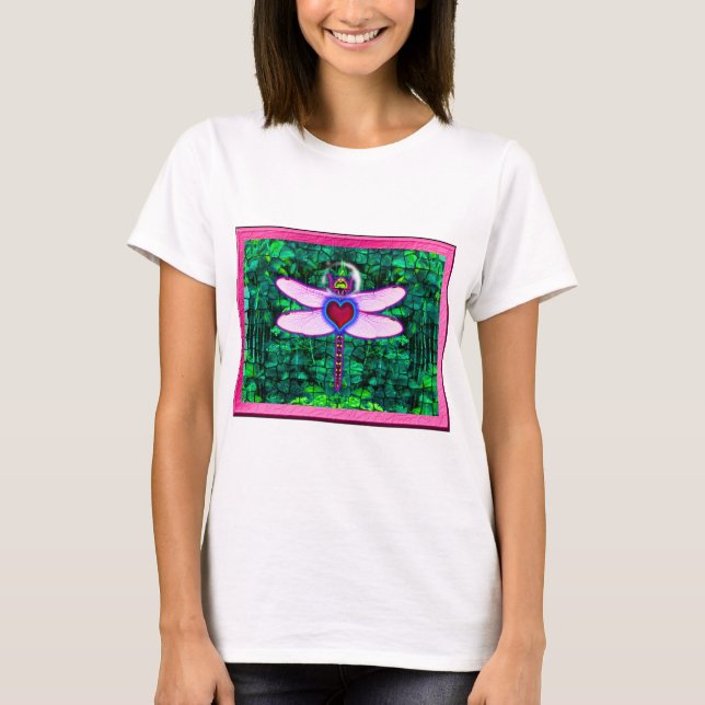 Fackelramad "Crackel Framed Dragonfly"-pipa T Shirt (Framsida)