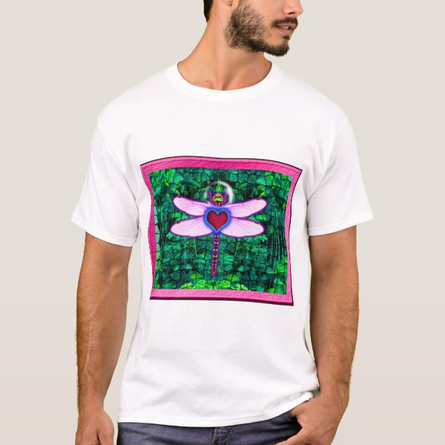 Fackelramad "Crackel Framed Dragonfly"-pipa T Shirt (Framsida)