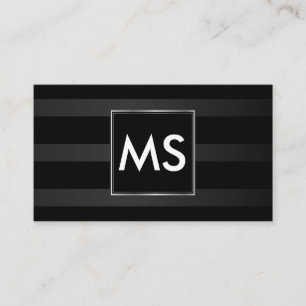 Facken Monogram Chic Rand Faux Silver Ram Visitkort