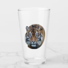 Facket Bengal Tiger Ansikte Photo Glass Glaskopp