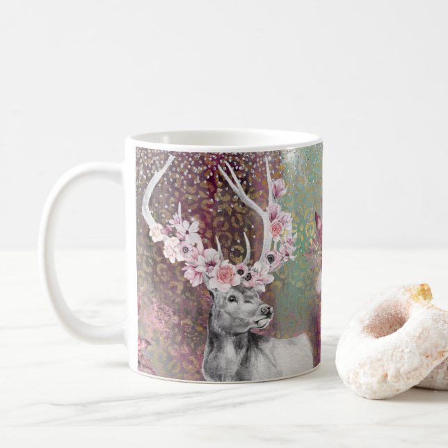Facket Reindeer Elk Buck Bull Coffee Mugg, Kopp (Med munk)
