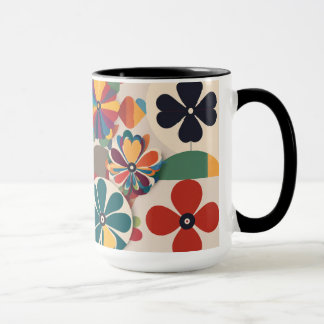 Fackfärgande blommor Kaffe Kopp