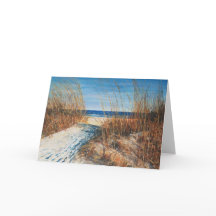 Fackfärgat Sand Dunes Beach-anteckningskort