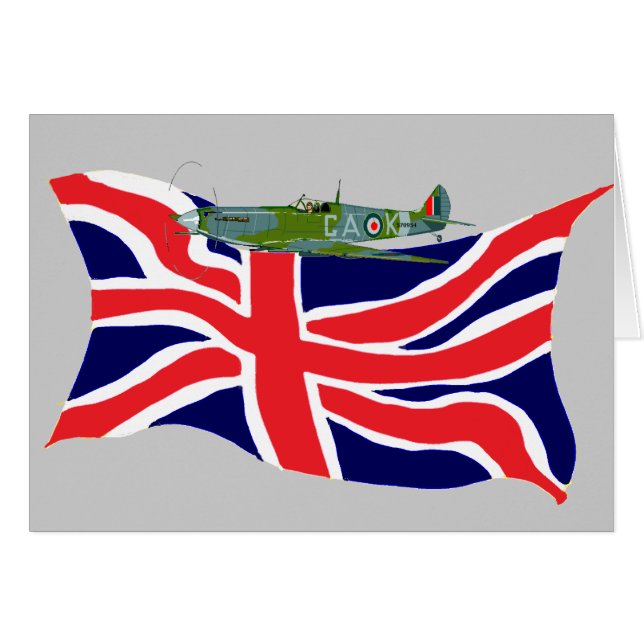fackförening, spitfire hälsningskort (Framsidan Horizontal)