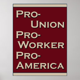 Fackföreningsvänlig design från 1940-talet poster