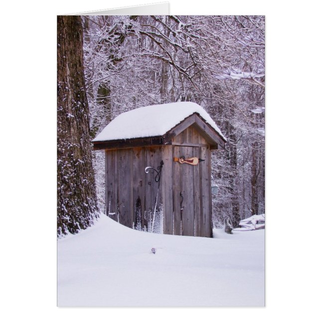 Fackfoto i Snö Hälsningskort (Framsidan)