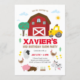 Fackinbjudan, gårdsfödelsedag inbjudningar