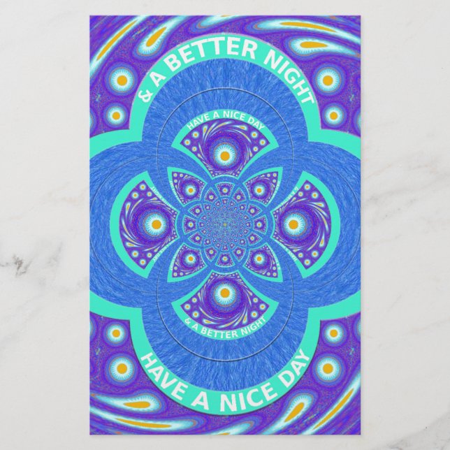 Fackisk, afrikansk Blue Mandala-Flora (Framsida)