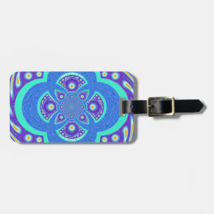 Fackisk, afrikansk Blue Mandala-Flora Bagagebricka